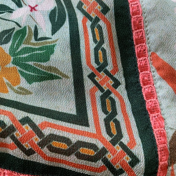 Anthropologie Bl-nk Miranda Peasant Blouse new size XS GREEN color nwt - Picture 6 of 7